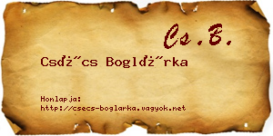 Csécs Boglárka névjegykártya
