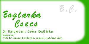 boglarka csecs business card