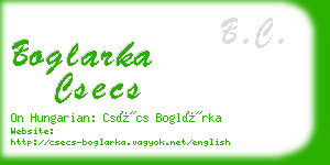 boglarka csecs business card